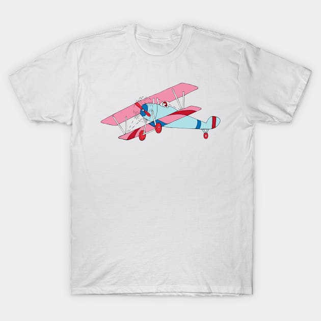 Cartoon Airplane T-Shirt by Alvd Design